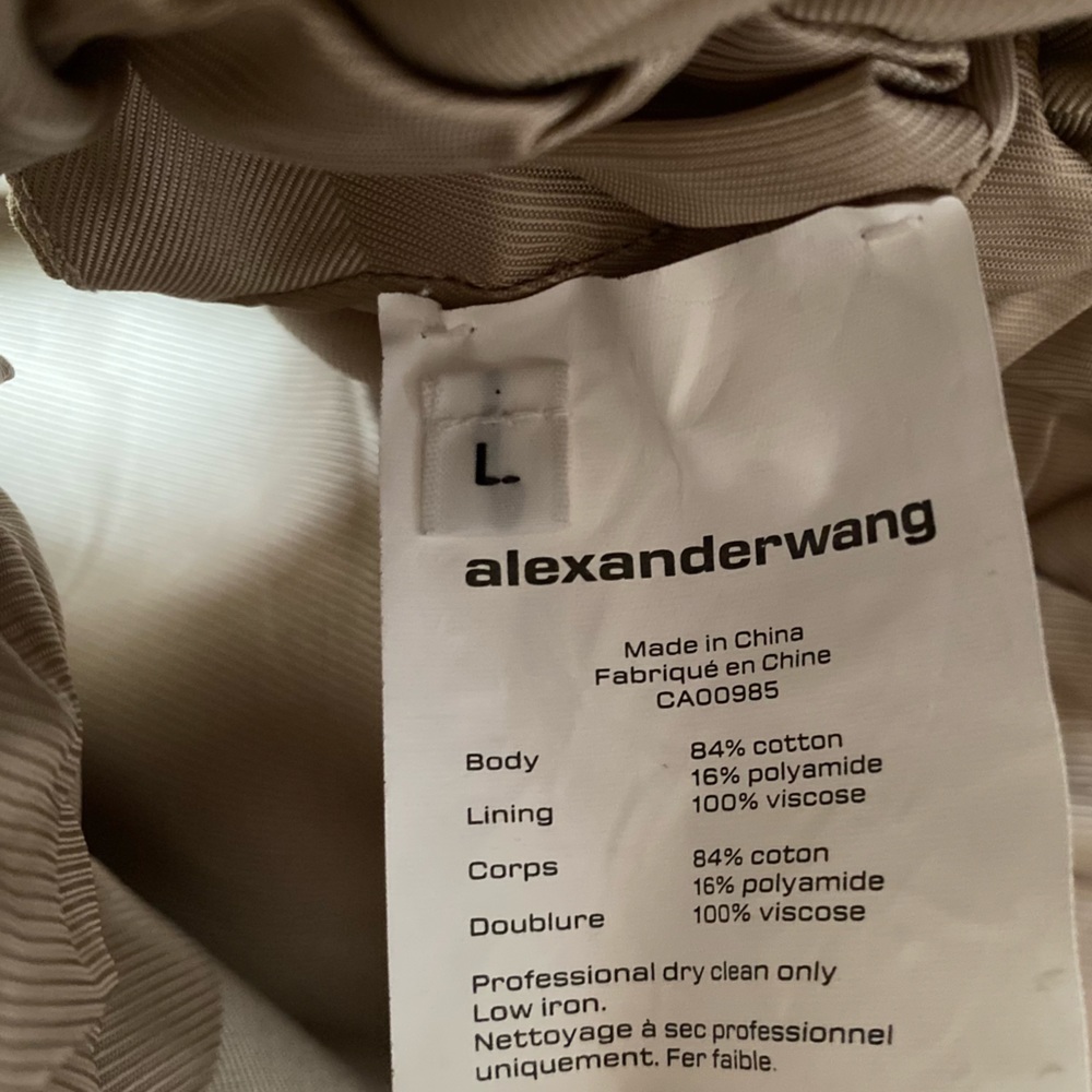 Like new ALEXANDER WANG Cropped Shirt Trench Jacket $795 L - Picture 10 of 12